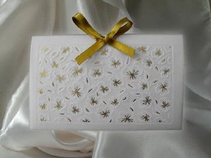 Einladungskarte zur Goldenen Hochzeit mit Sternchen